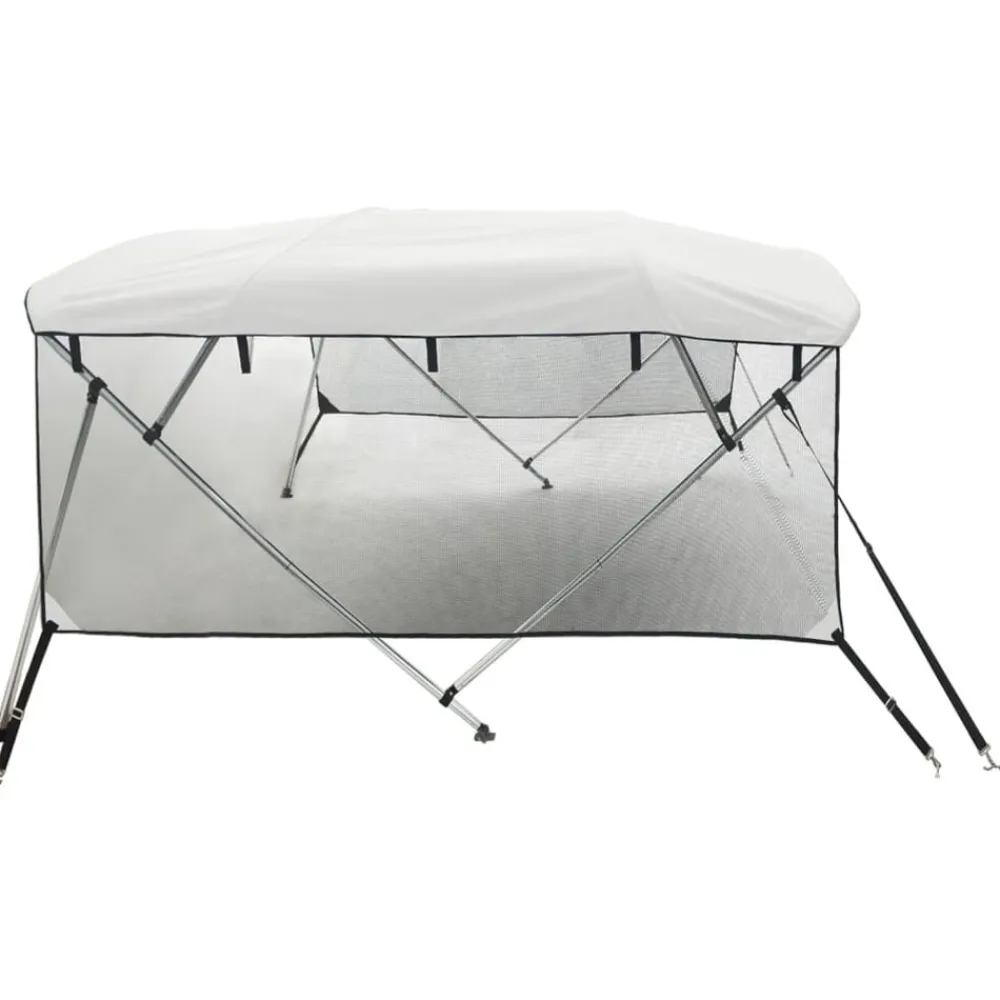 vidaXL Piezas Y Accesorios Para Vehículos-Toldo bimini 4 arcos con paredes laterales de malla