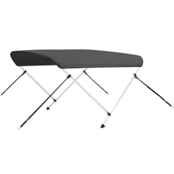 vidaXL Piezas Y Accesorios Para Vehículos-Toldo Bimini de 2 arcos gris 150x120x110 cm