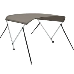 vidaXL Toldo bimini de 2 arcos 150x120x110 cm Gris Sale
