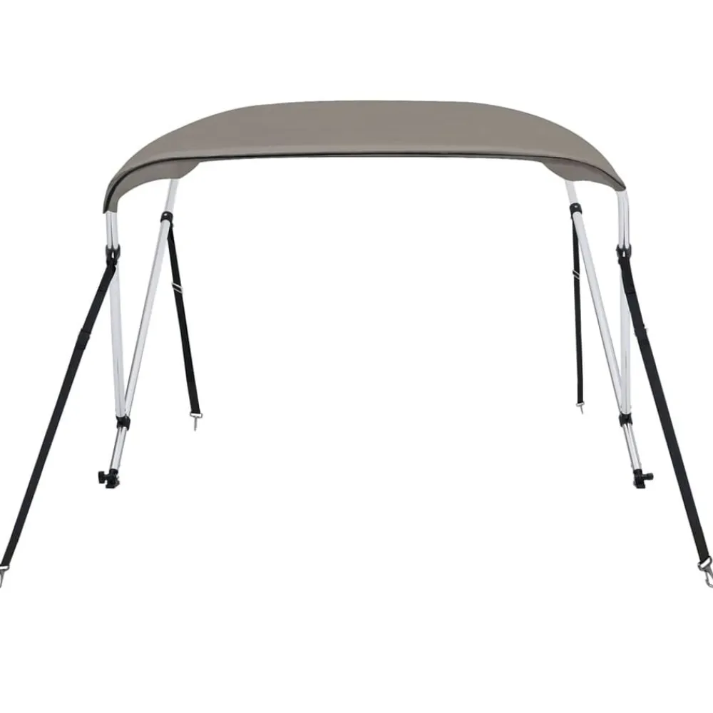 vidaXL Toldo bimini de 2 arcos 150x120x110 cm Gris Sale