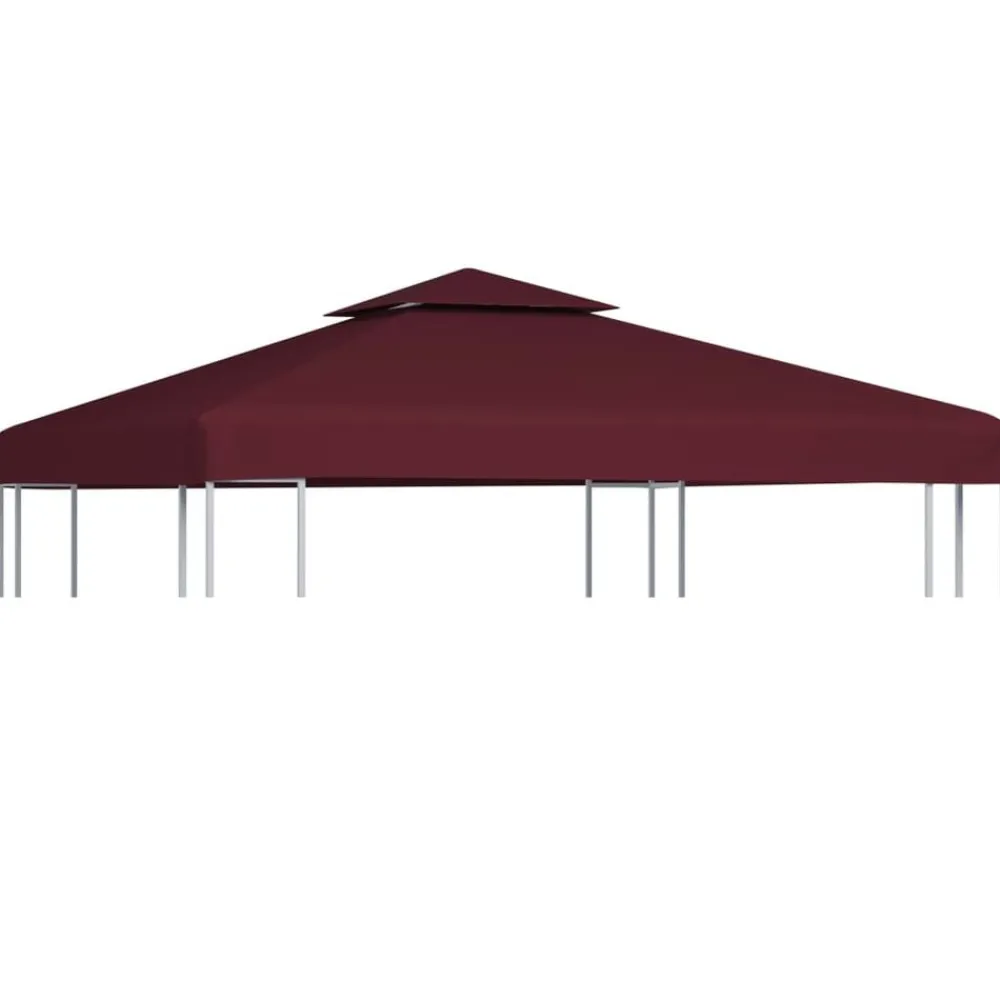 vidaXL Toldo de cenador 2 niveles 310 g/m² 3x3 m Burdeos Outlet