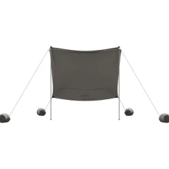 vidaXL Toldo de playa con anclas de arena 214x236 cm Gris Hot