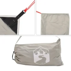 vidaXL Toldo de playa con anclas de arena 214x236 cm Gris Hot