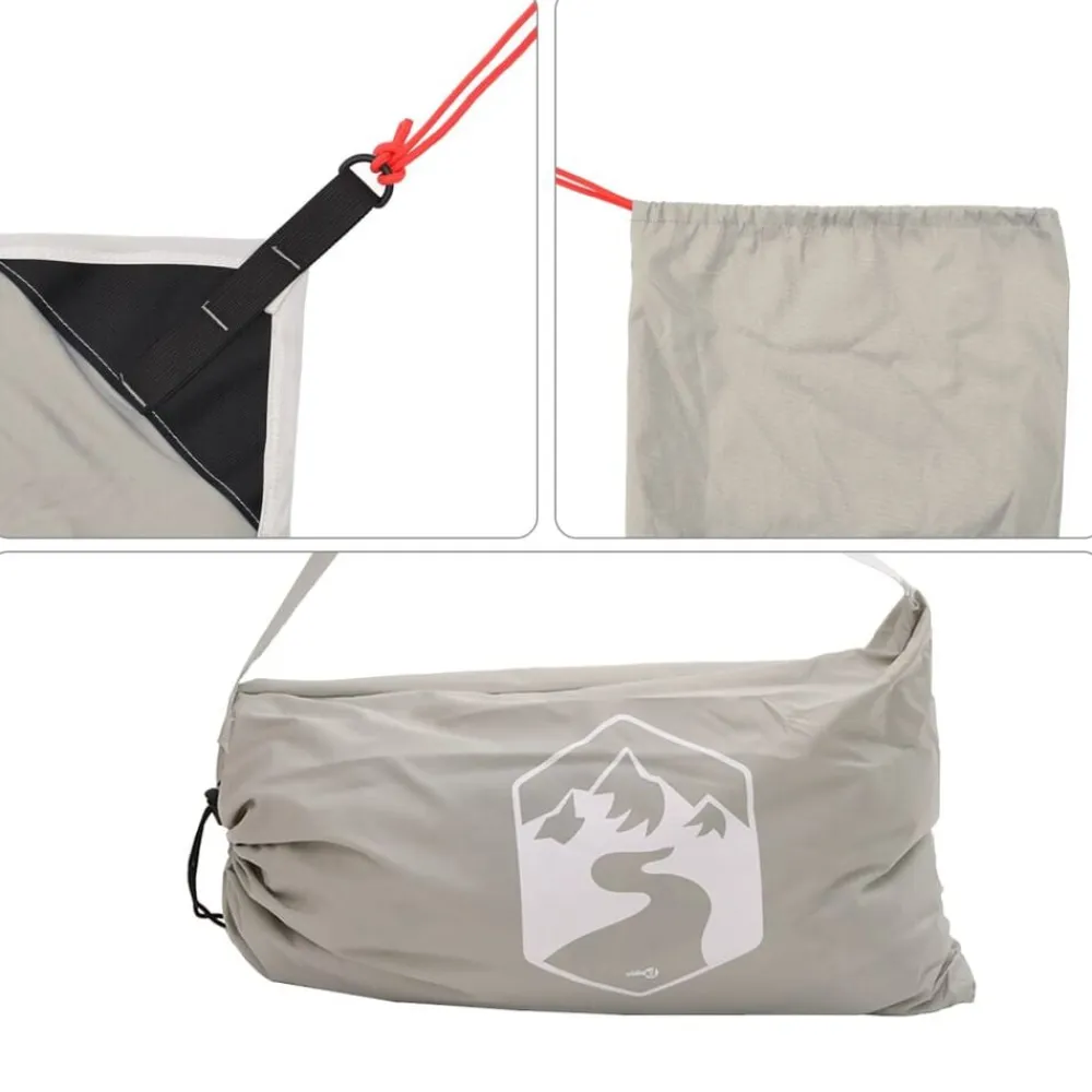 vidaXL Toldo de playa con anclas de arena 214x236 cm Gris Hot