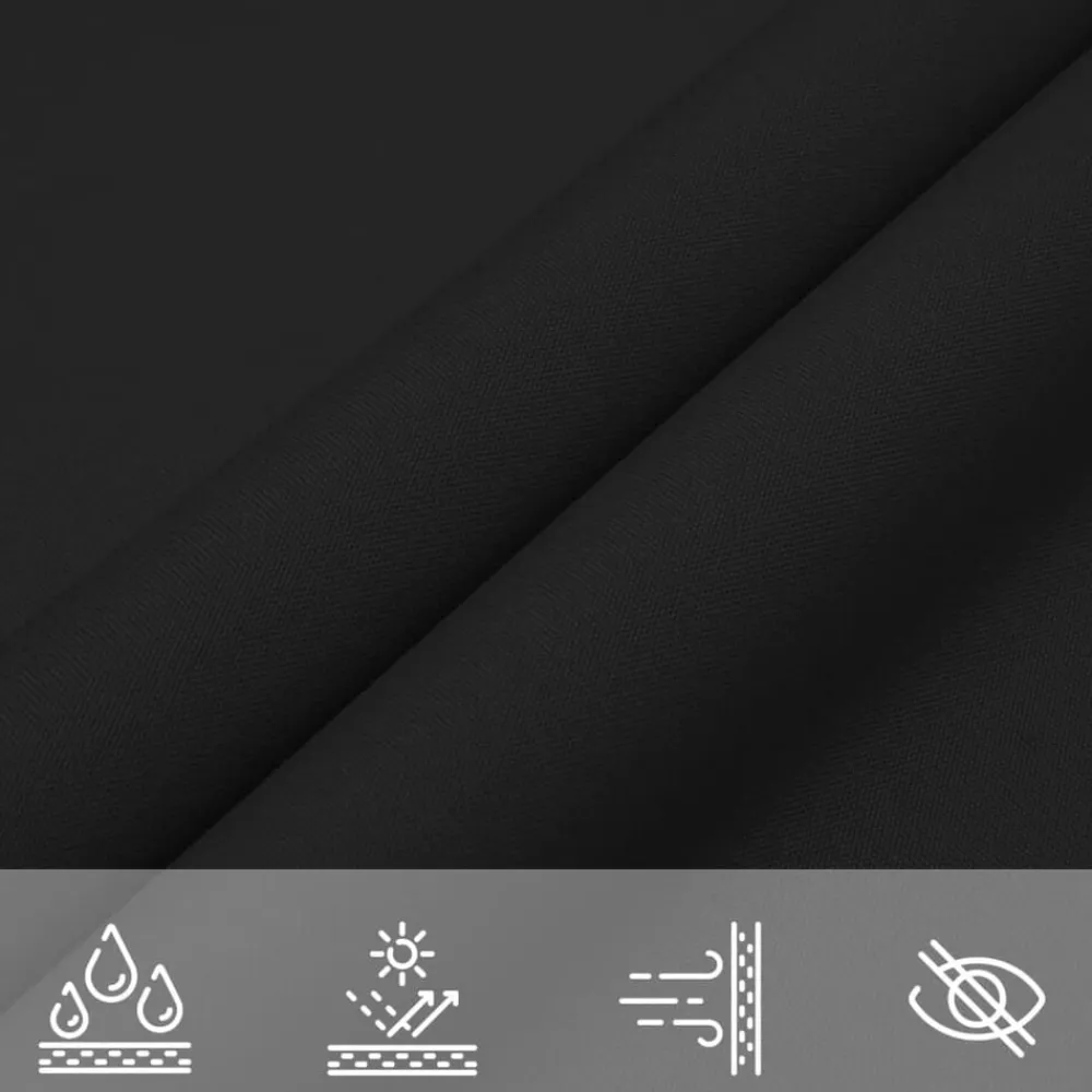 vidaXL Toldo de vela cuadrado tela Oxford 2x2 m Negro Sale
