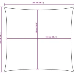vidaXL Toldo de vela cuadrado tela Oxford 2x2 m Negro Sale