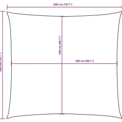 vidaXL Jardín-Toldo de vela cuadrado tela Oxford 2x2 m