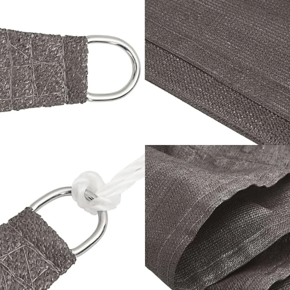vidaXL Toldo de vela cuadrado HDPE 3,6x3,6 m gris Antracita Best