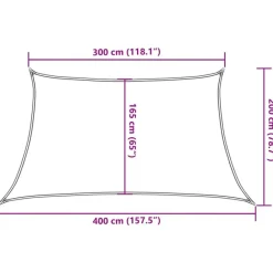 vidaXL Toldo de vela HDPE 160 g/m² 3/4x2 m Terracota Best