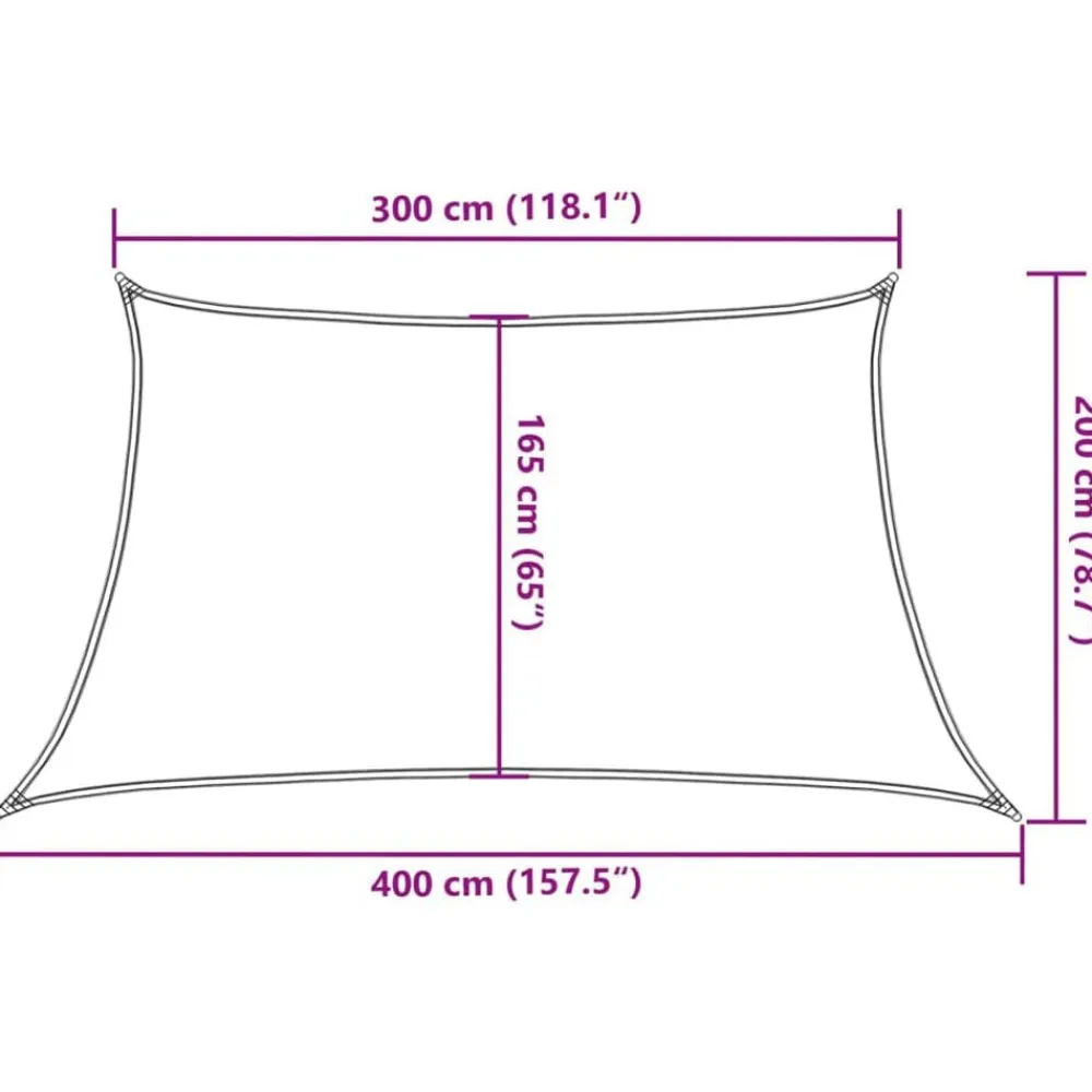 vidaXL Toldo de vela HDPE 160 g/m² 3/4x2 m Terracota Best