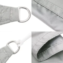 vidaXL Toldo de vela poliéster oxford 100% 2x2x2 m Gris claro