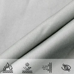 vidaXL Toldo de vela poliéster oxford 100% 2x2x2 m Gris claro