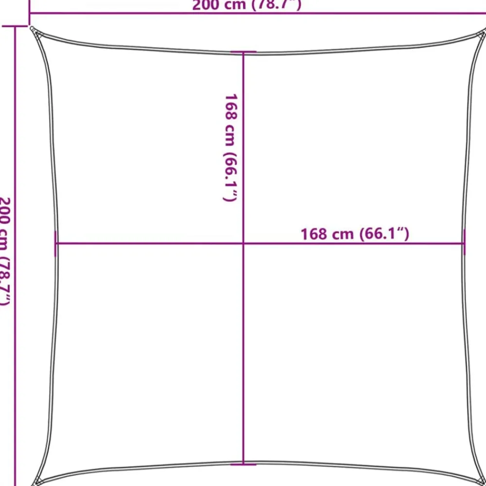 vidaXL Jardín-Toldo de vela poliéster oxford 100% 2x2 m