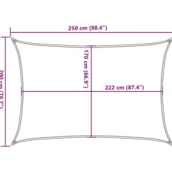 vidaXL Jardín-Toldo de vela poliéster oxford 100% 2,5x2 m