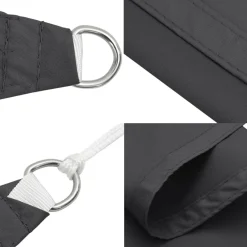 vidaXL Jardín-Toldo de vela rectangular tela Oxford gris 2x4 m