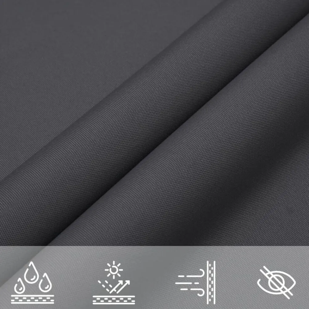 vidaXL Jardín-Toldo de vela rectangular tela Oxford gris 2x4 m