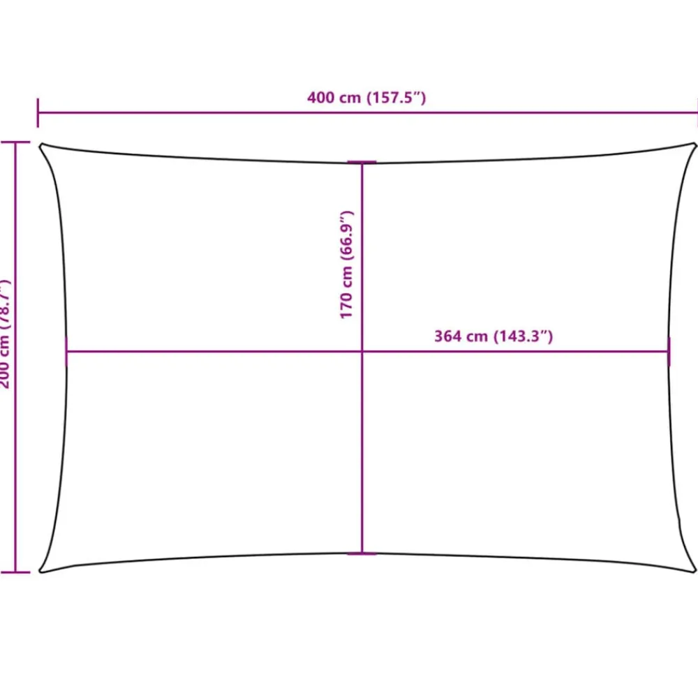 vidaXL Jardín-Toldo de vela rectangular tela Oxford gris 2x4 m