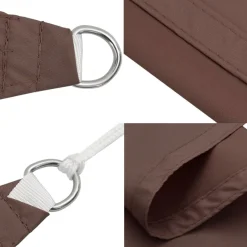 vidaXL Toldo de vela rectangular tela Oxford marrón 2x2,5 m Marrón Hot