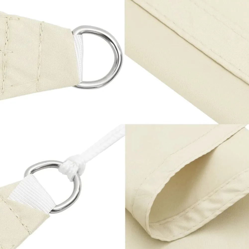 vidaXL Toldo de vela rectangular tela Oxford color 2x4 m Crema Outlet