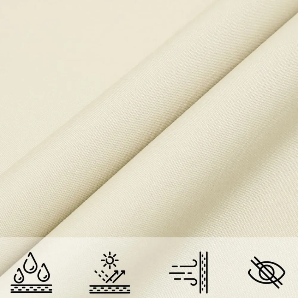 vidaXL Toldo de vela rectangular tela Oxford color 2x4 m Crema Outlet