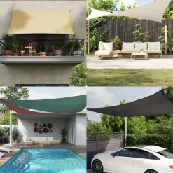 vidaXL Toldo de vela rectangular tela Oxford 2x2,5 m Blanco