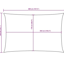 vidaXL Toldo de vela rectangular tela Oxford 2x4 m Terracota Best
