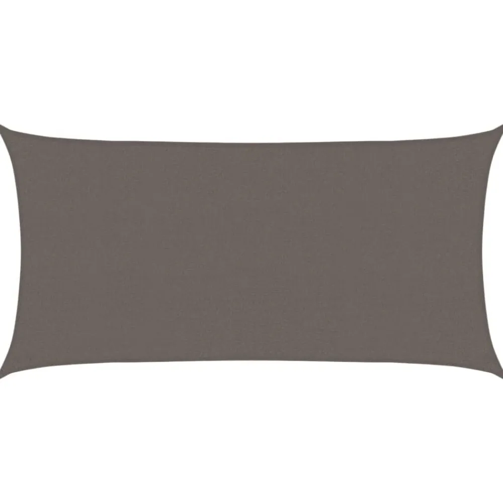 vidaXL Jardín-Toldo de vela rectangular 2x4 m HDPE gris