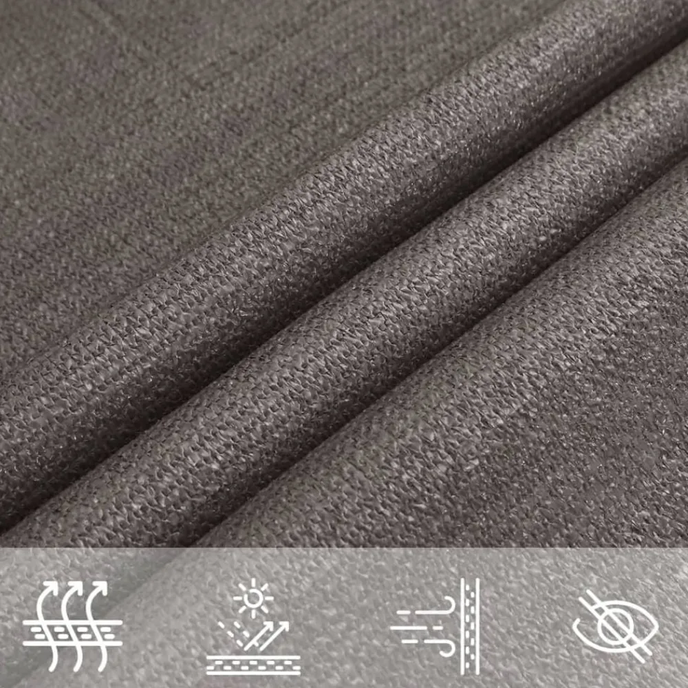 vidaXL Jardín-Toldo de vela rectangular 2x4 m HDPE gris