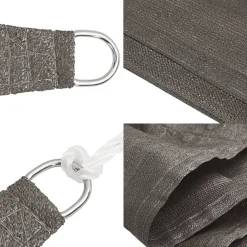 vidaXL Jardín-Toldo de vela rectangular 2x4 m HDPE gris