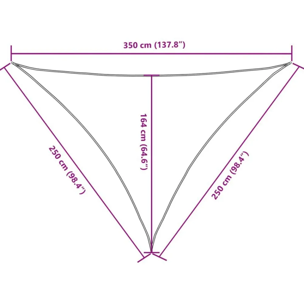 vidaXL Toldo de vela triangular tela Oxford gris taupe 2,5x2,5x3,5 m Topo Best