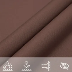 vidaXL Toldo de vela triangular tela Oxford marrón 2,5x2,5x3,5 m Marrón New