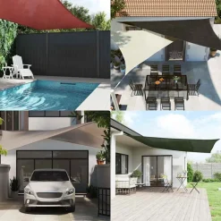 vidaXL Jardín-Toldo de vela triangular HDPE 160 g/m² 2,5x2,5x3,5 m