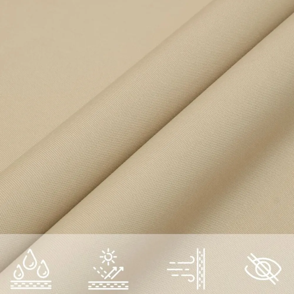 vidaXL Toldo de vela triangular tela Oxford 3,6x3,6x3,6 m Beige Hot