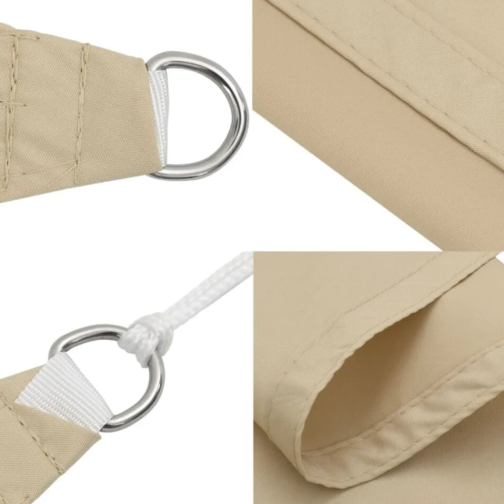 vidaXL Toldo de vela triangular tela Oxford 3,6x3,6x3,6 m Beige Hot