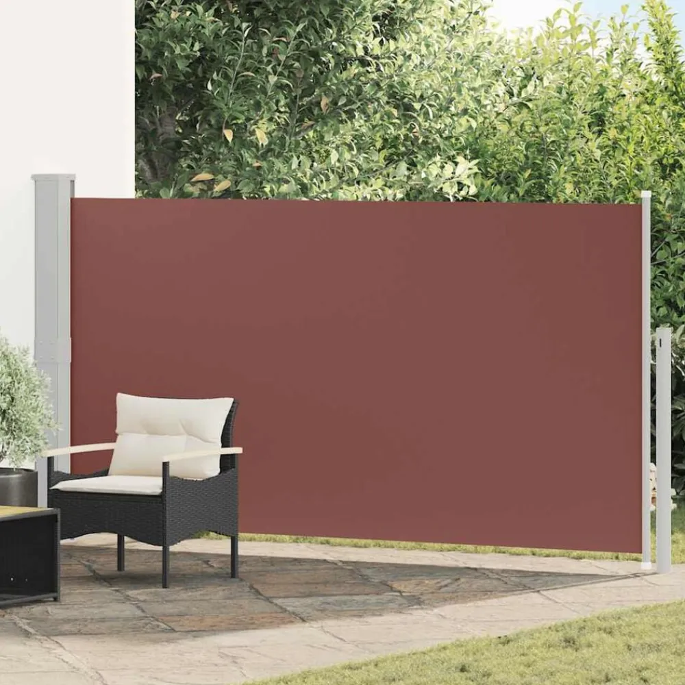 vidaXL Jardín-Toldo lateral de jardín o terraza marrón 160x300 cm