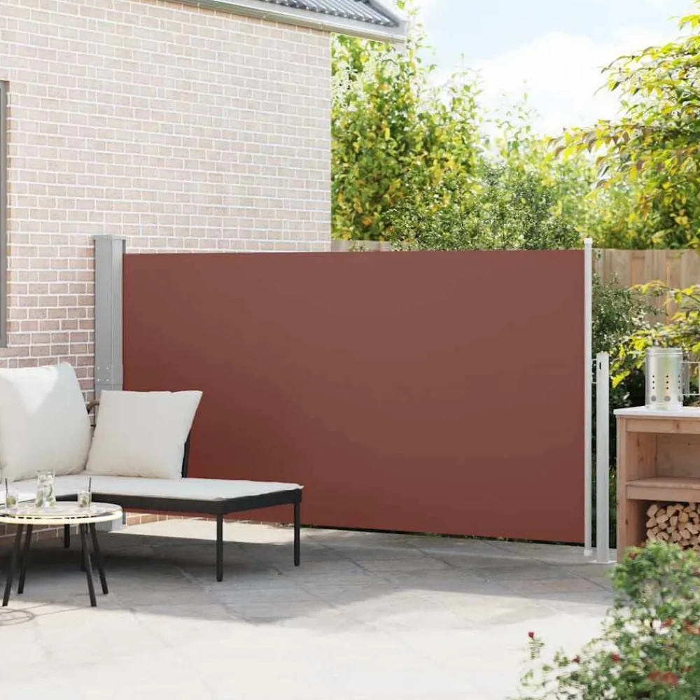 vidaXL Jardín-Toldo lateral de jardín o terraza marrón 160x300 cm