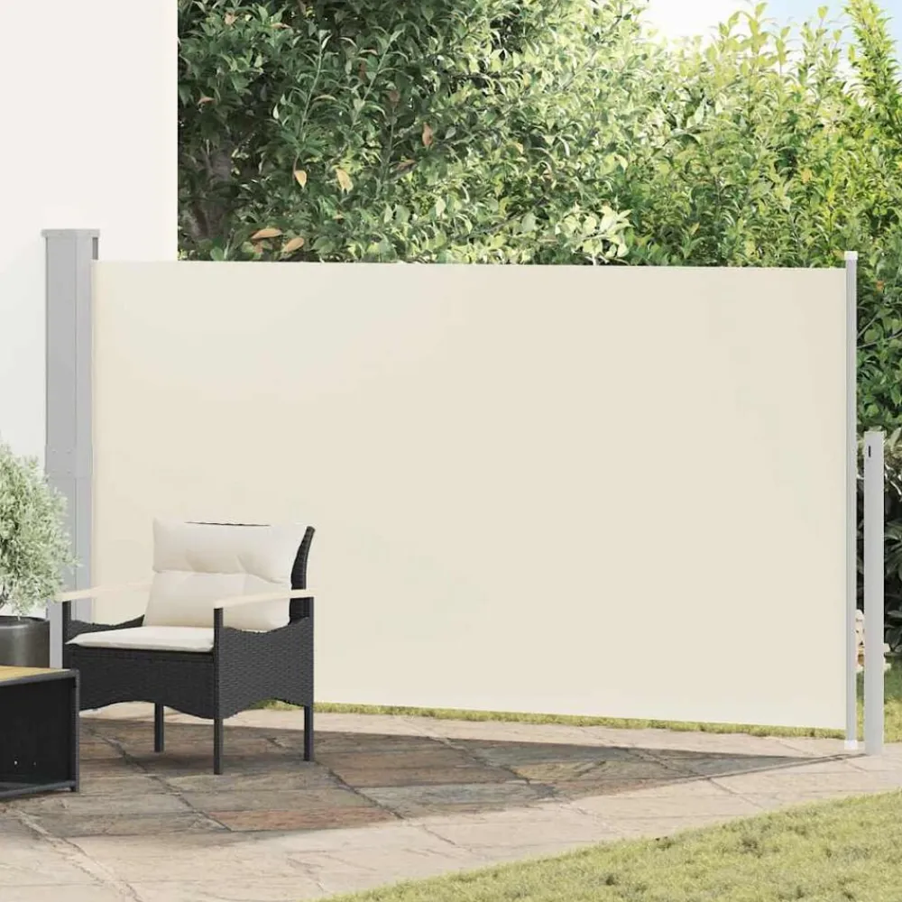 vidaXL Toldo lateral de jardín o terraza 160x300 cm Crema Clearance