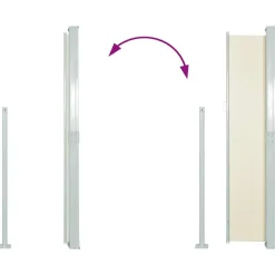 vidaXL Toldo lateral de jardín o terraza 160x300 cm Crema Clearance