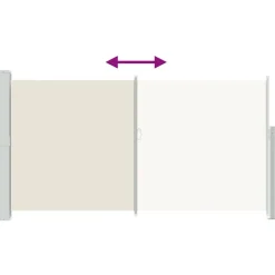 vidaXL Toldo lateral de jardín o terraza 160x300 cm Crema Clearance