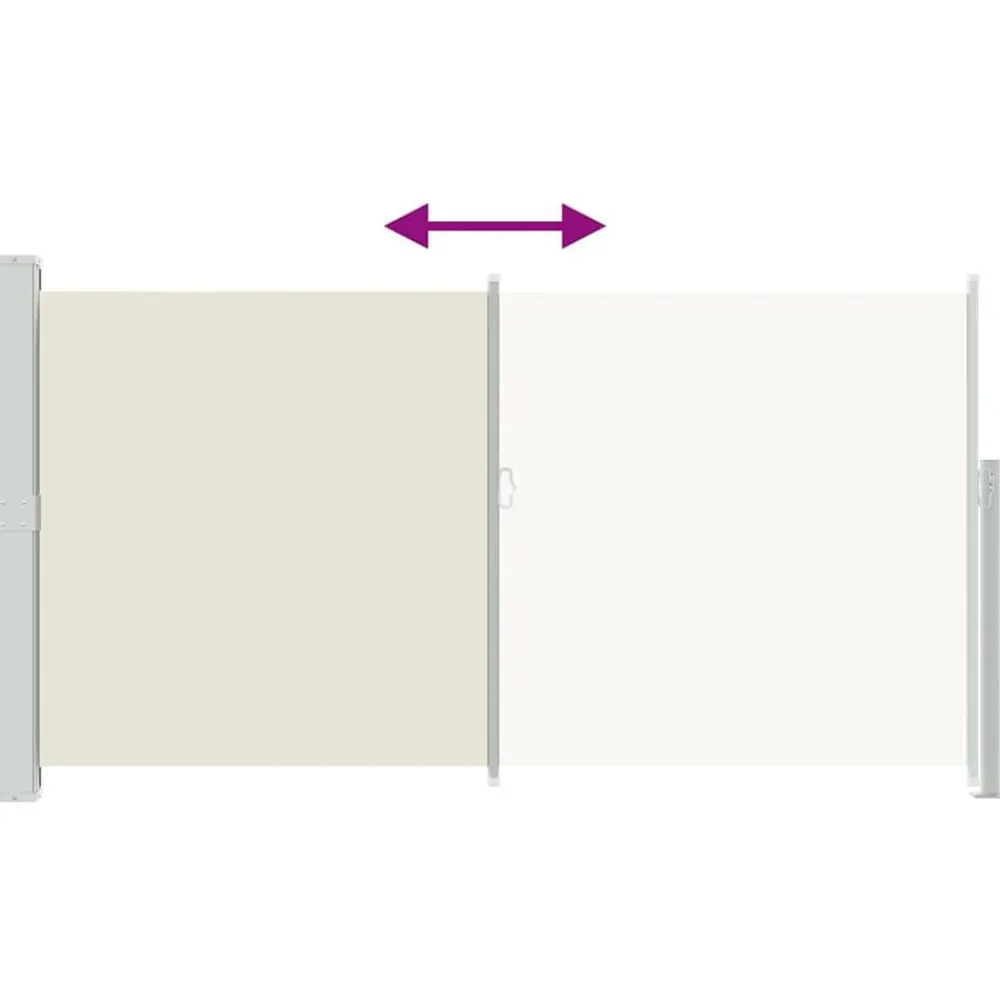 vidaXL Toldo lateral de jardín o terraza 160x300 cm Crema Clearance