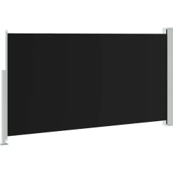 vidaXL Toldo lateral de jardín o terraza 160x300 cm Negro Discount