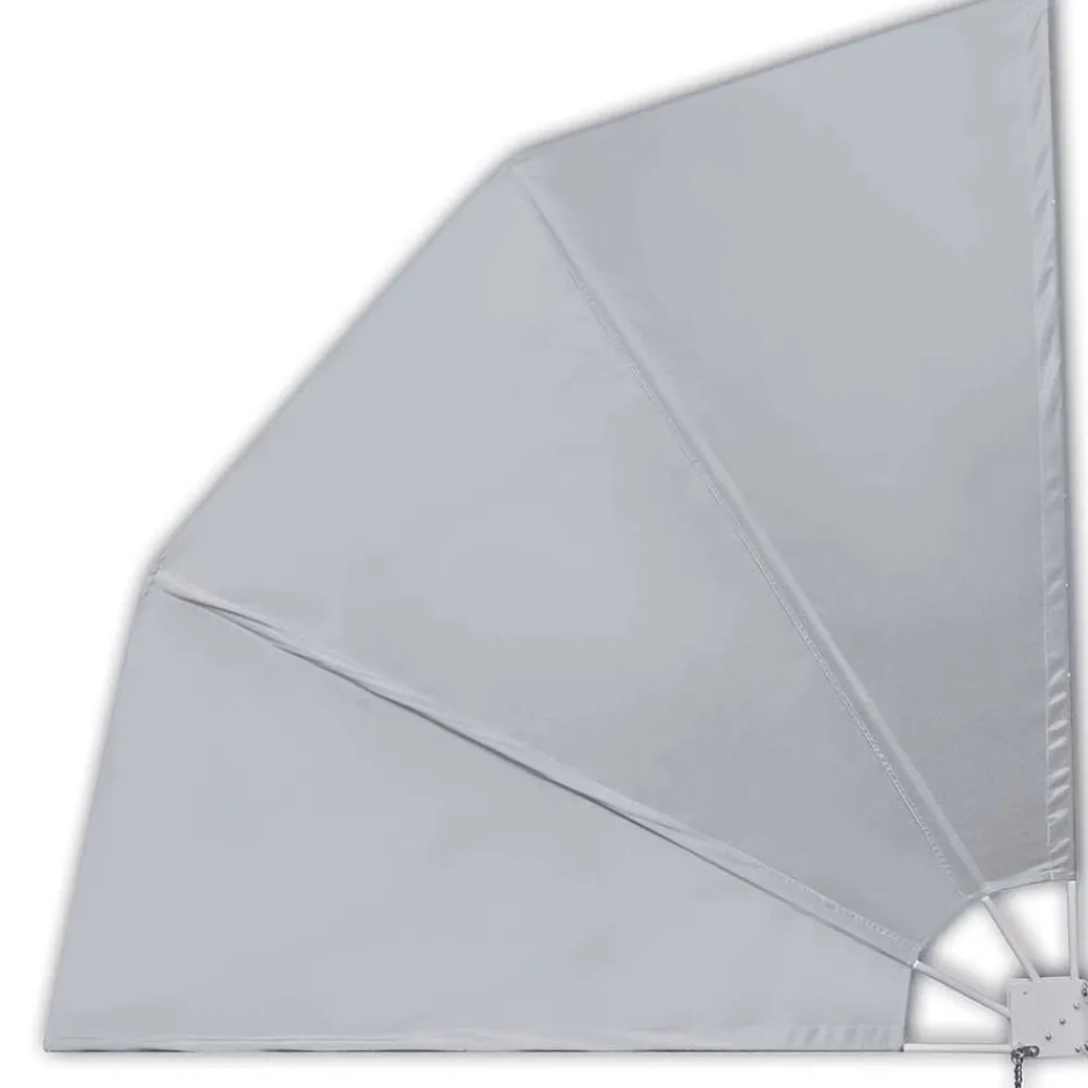 vidaXL Toldo lateral plegable de balcón 210x210 cm Gris Hot