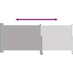 vidaXL Jardín-Toldo lateral retráctil para patio 100x300 cm