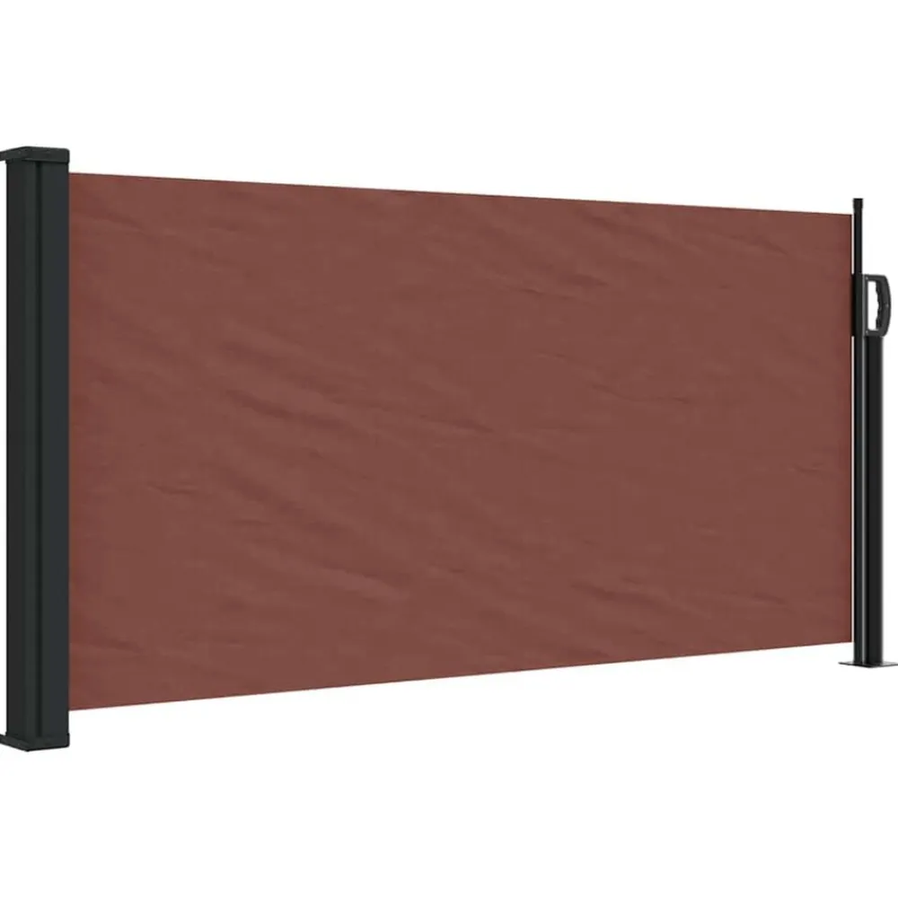 vidaXL Jardín-Toldo lateral retráctil marrón 100x300 cm