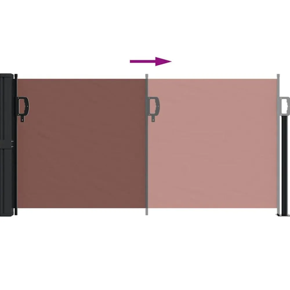 vidaXL Jardín-Toldo lateral retráctil marrón 100x300 cm