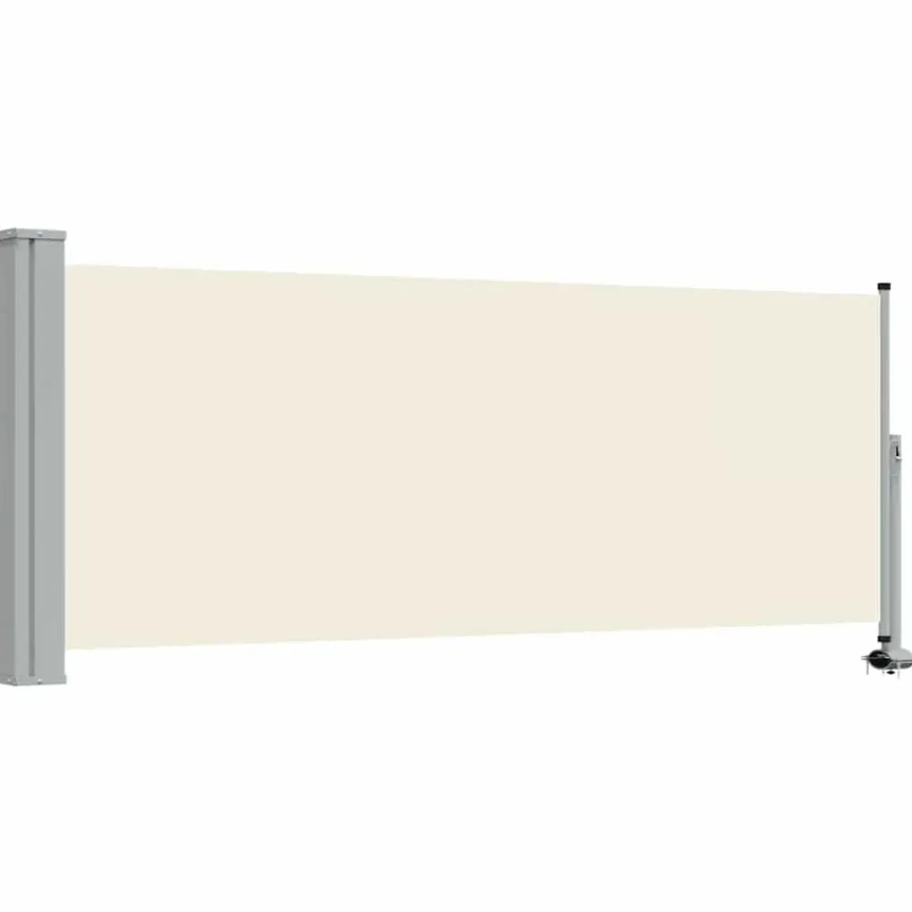 vidaXL Toldo lateral retráctil para patio 100x300 cm Crema