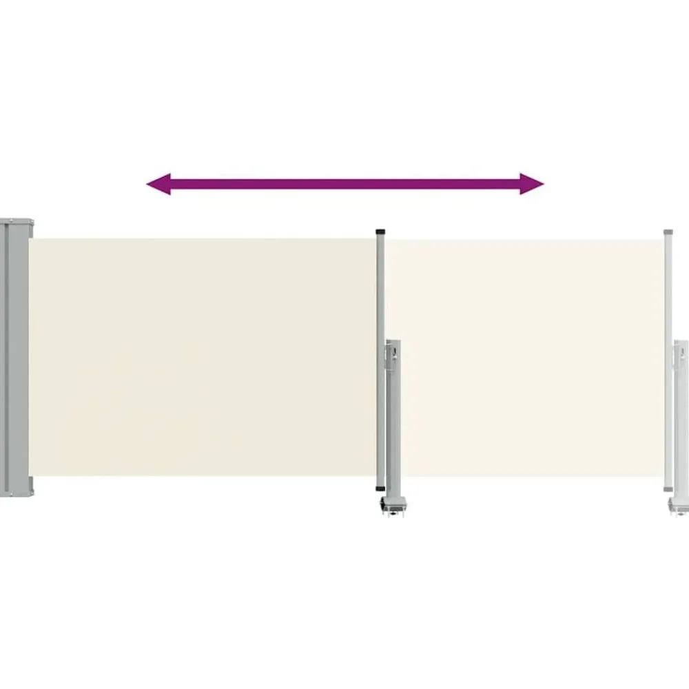 vidaXL Toldo lateral retráctil para patio 100x300 cm Crema