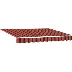 vidaXL Jardín-Toldo Manual Naranja y Marrón 350 x 250 x 165 cm Poliéster