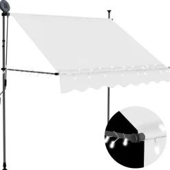 vidaXL Jardín-Toldo manual retráctil con LED 100 cm
