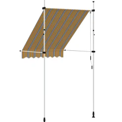 vidaXL Jardín-Toldo manual retráctil 150 cm rayas